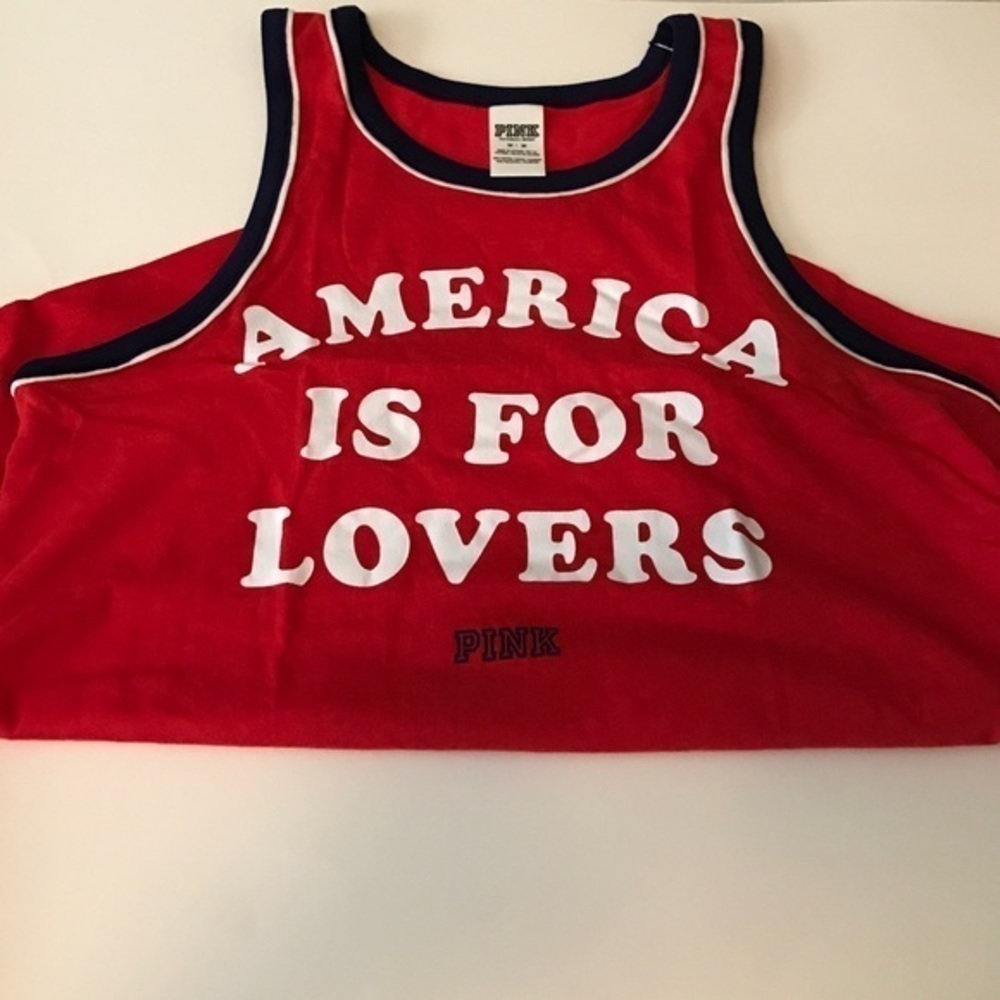 America is for Lovers red tank! VS Pink - Picture 2 of 5